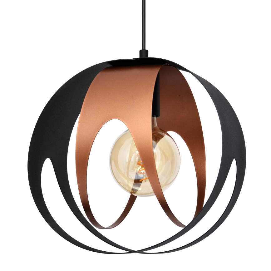 Csillár zsinóron MOONLIGHT 1xE27/15W/230V fekete/réz