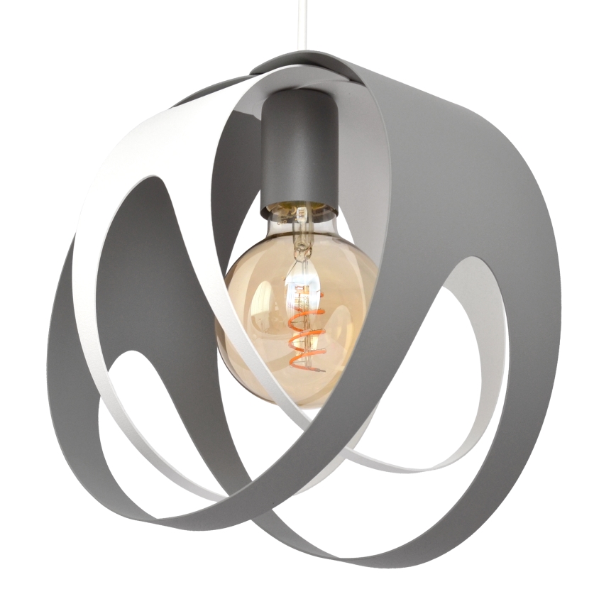 Csillár zsinóron MOONLIGHT 1xE27/15W/230V szürke