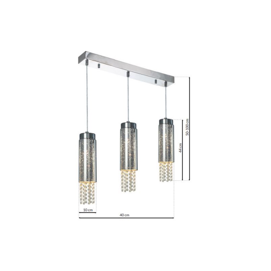 Csillár zsinóron MOONLIGHT 3xE14/40W/230V