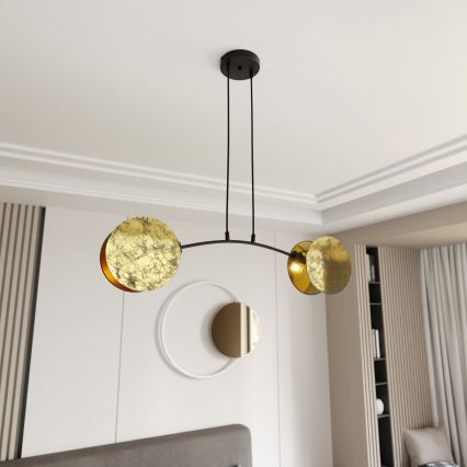 Csillár zsinóron MOTIF 2xE14/10W/230V arany