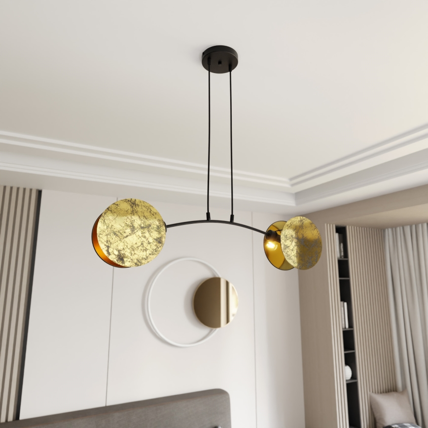 Csillár zsinóron MOTIF 2xE14/10W/230V arany