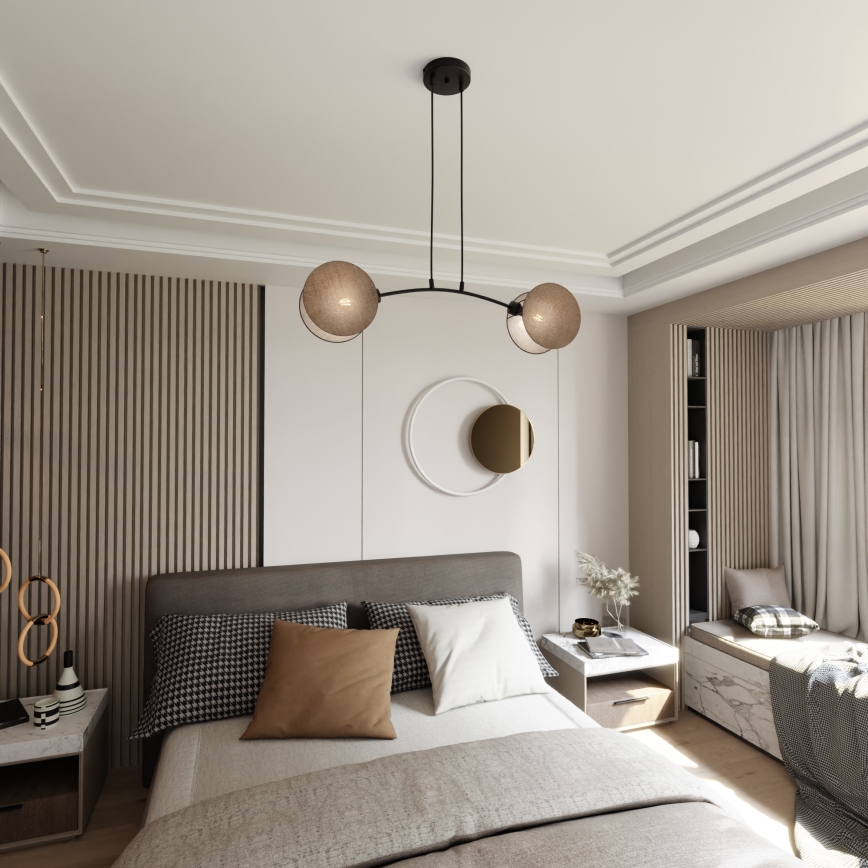 Csillár zsinóron MOTIF 2xE27/15W/230V bézs