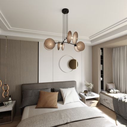 Csillár zsinóron MOTIF 4xE14/10W/230V bézs