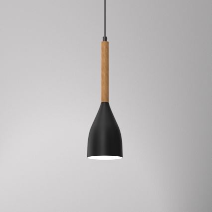 Csillár zsinóron MUZA NEW 1xE27/60W/230V fekete