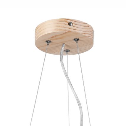 Csillár zsinóron NATURAL SLIM 3xE27/60W/230V ø 47 cm fenyő