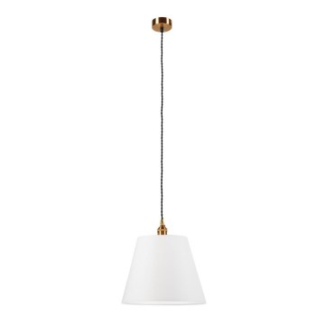 Csillár zsinóron NELLY 1xE27/60W/230V fehér/réz