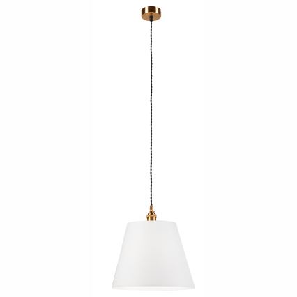 Csillár zsinóron NELLY 1xE27/60W/230V fehér/réz
