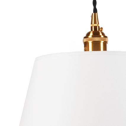 Csillár zsinóron NELLY 1xE27/60W/230V fehér/réz