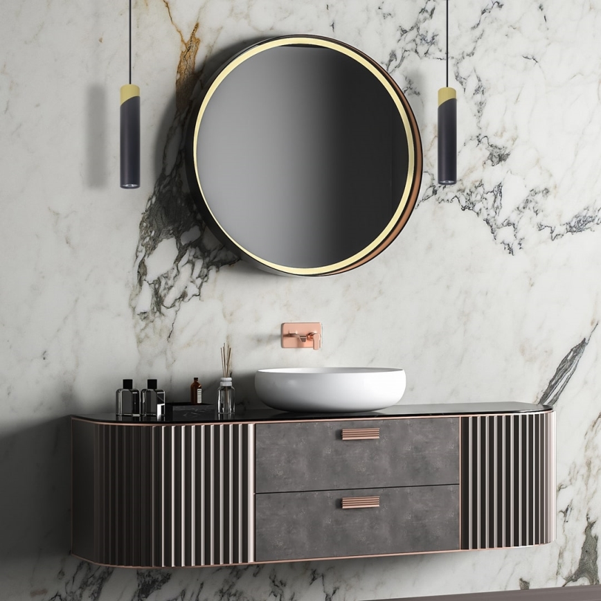 Csillár zsinóron NEO 1xGU10/8W/230V fekete/arany