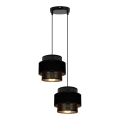 Csillár zsinóron NESS 2xE27/60W/230V á. 30 cm fekete