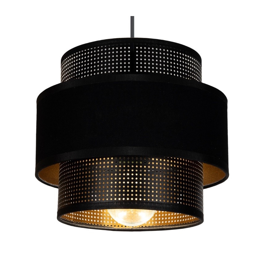 Csillár zsinóron NESS 2xE27/60W/230V fekete