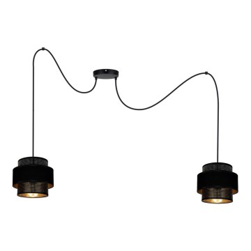 Csillár zsinóron NESS 2xE27/60W/230V pók fekete