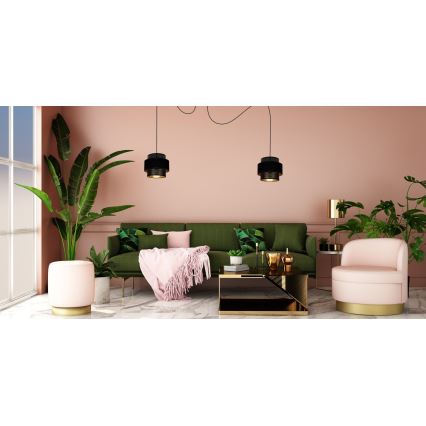 Csillár zsinóron NESS 2xE27/60W/230V pók fekete