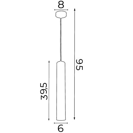 Csillár zsinóron NEST 1xGU10/8W/230V fekete/fényes króm