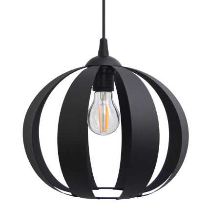 Csillár zsinóron NEWTON 1xE27/15W/230V fekete