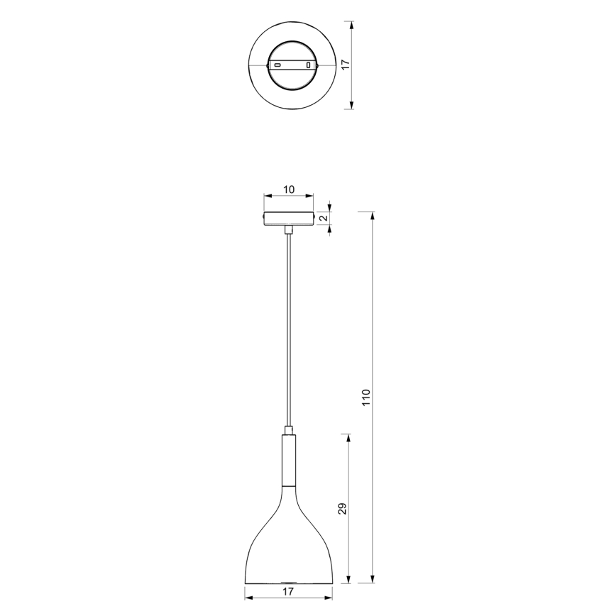 Csillár zsinóron NOAK 1xE27/15W/230V bézs/arany