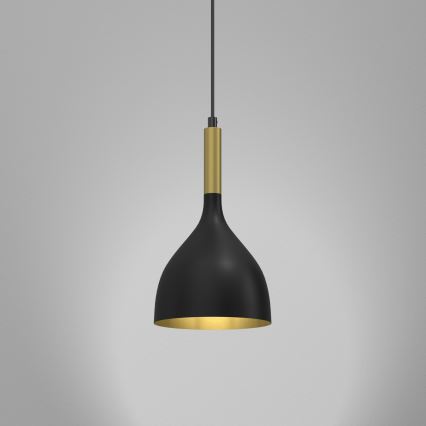 Csillár zsinóron NOAK 1xE27/15W/230V fekete/arany