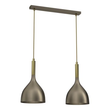 Csillár zsinóron NOAK 2xE27/15W/230V réz/arany