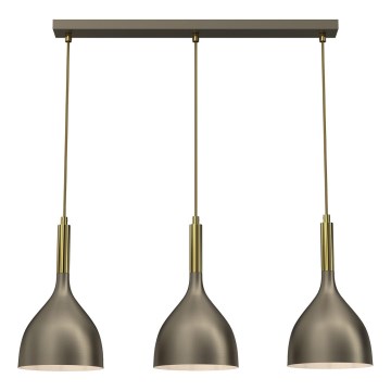 Csillár zsinóron NOAK 3xE27/15W/230V réz/arany