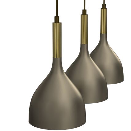 Csillár zsinóron NOAK 3xE27/15W/230V réz/arany