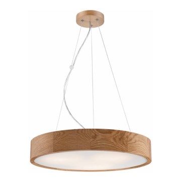 Csillár zsinóron OAK 3xE27/60W/230V tölgy ø 47,5 cm