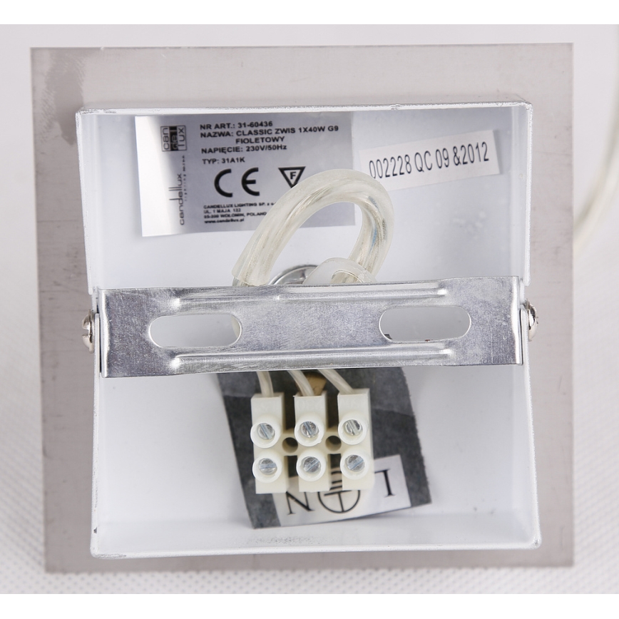 Csillár zsinóron ODEN 1xG9/40W/230V á. 12 cm