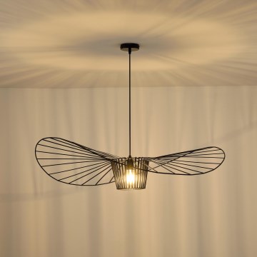 Csillár zsinóron OGGI 1xE27/40W/230V átm. 100 cm fekete