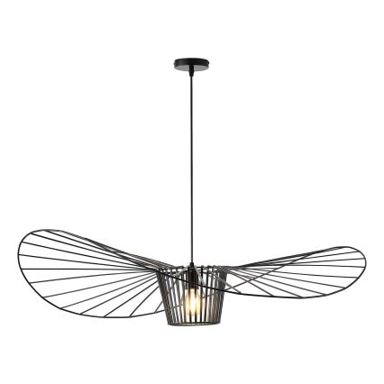 Csillár zsinóron OGGI 1xE27/40W/230V átm. 100 cm fekete