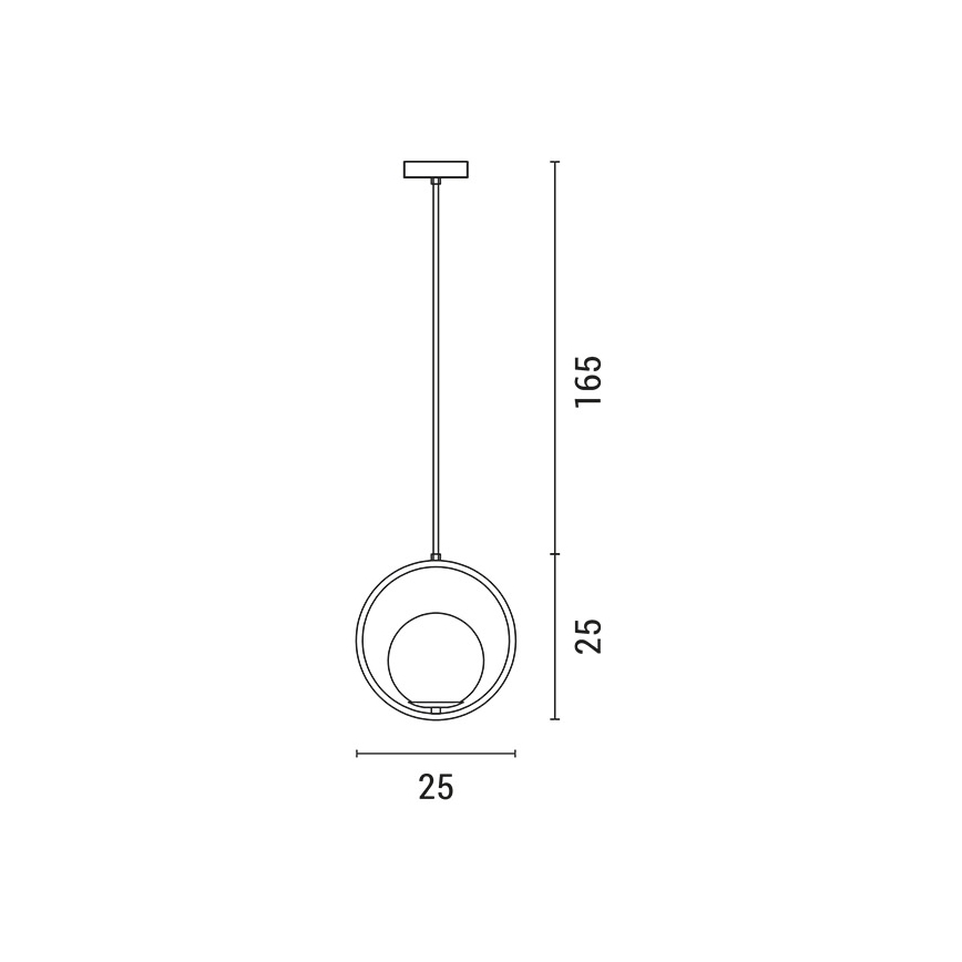 Csillár zsinóron ORBA 1xE27/15W/230V réz