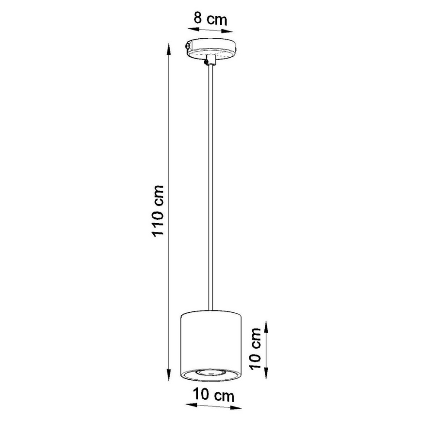 Csillár zsinóron ORBIS 1 1xGU10/40W/230V fehér