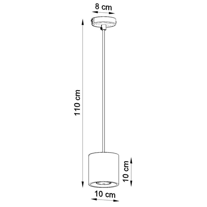Csillár zsinóron ORBIS 1 1xGU10/40W/230V szürke