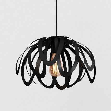 Csillár zsinóron ORCHID 1xE27/60W/230V fekete