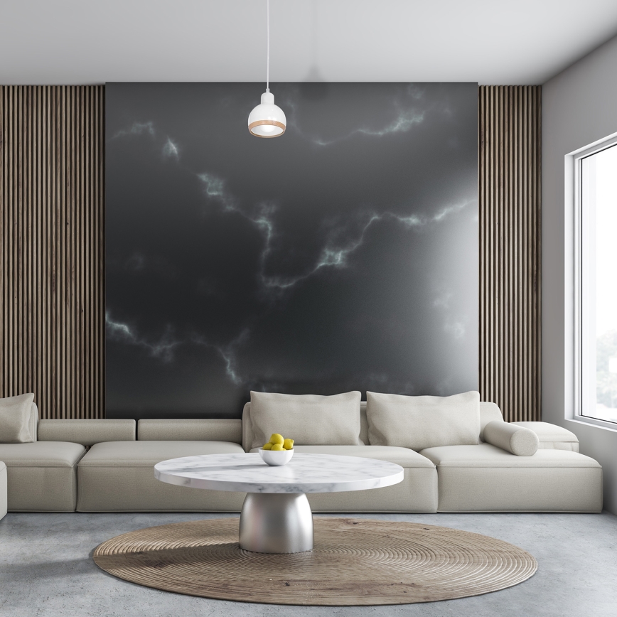 Csillár zsinóron OVAL 1xE27/60W/230V fehér