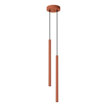 Csillár zsinóron PASTELO 2xG9/8W/230V piros