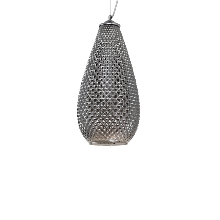 Csillár zsinóron PETRA 1xE27/60W/230V szürke