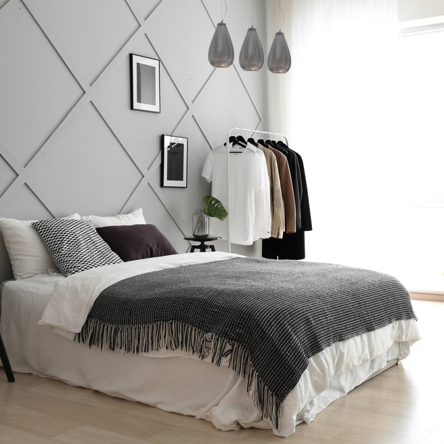 Csillár zsinóron PETRA 3xE27/60W/230V szürke