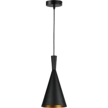 Csillár zsinóron PINIO 1xE27/60W/230V átm. 19 cm fekete