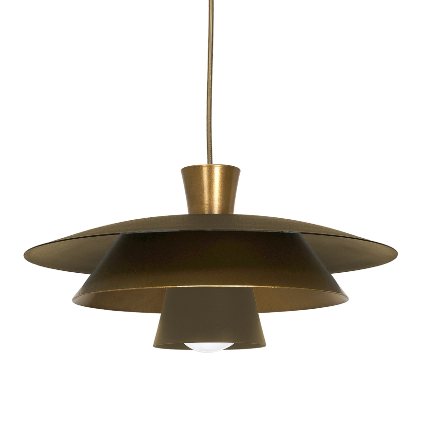 Csillár zsinóron PLATO 1xE27/15W/230V réz/arany