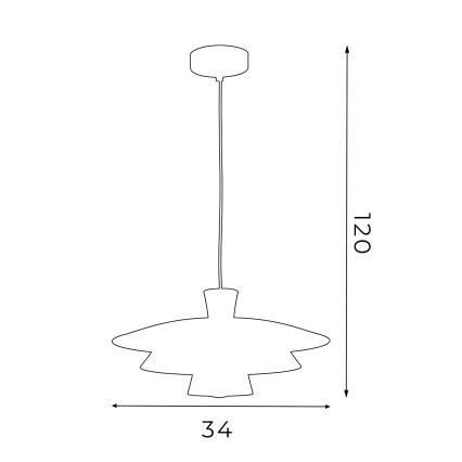 Csillár zsinóron PLATO 1xE27/15W/230V réz/arany