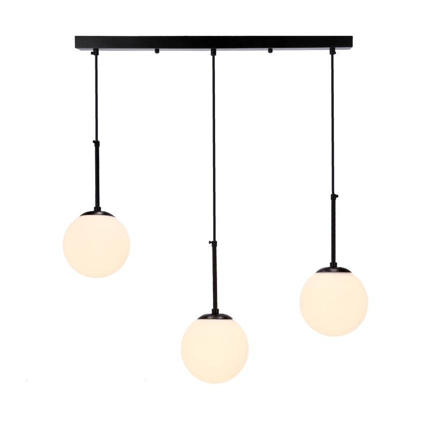 Csillár zsinóron POMPEI 3xE27/40W/230V fekete