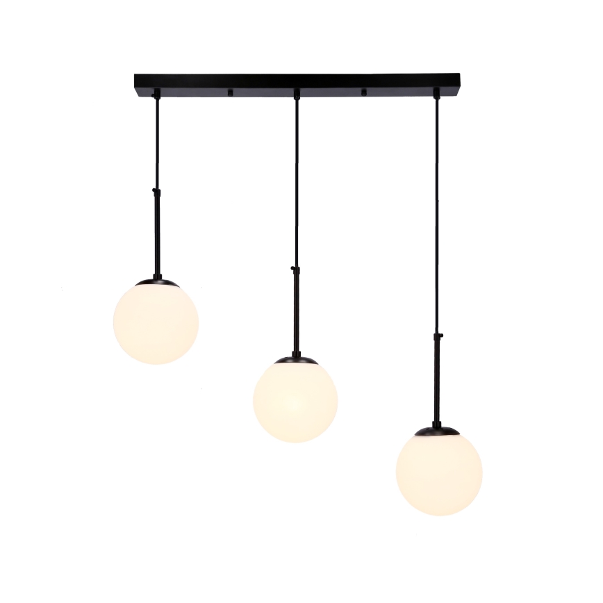 Csillár zsinóron POMPEI 3xE27/40W/230V fekete