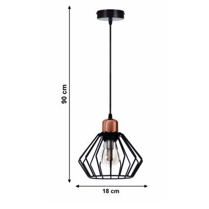 Csillár zsinóron PORTO 1xE27/40W/230V