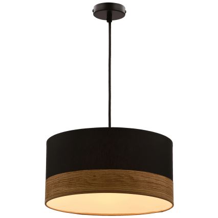 Csillár zsinóron PORTO 1xE27/60W/230V fekete/barna
