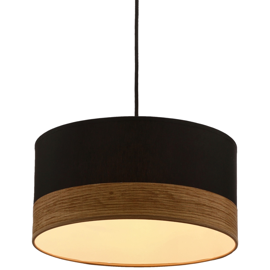 Csillár zsinóron PORTO 1xE27/60W/230V fekete/barna