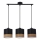 Csillár zsinóron PORTO 3xE27/60W/230V fekete/barna