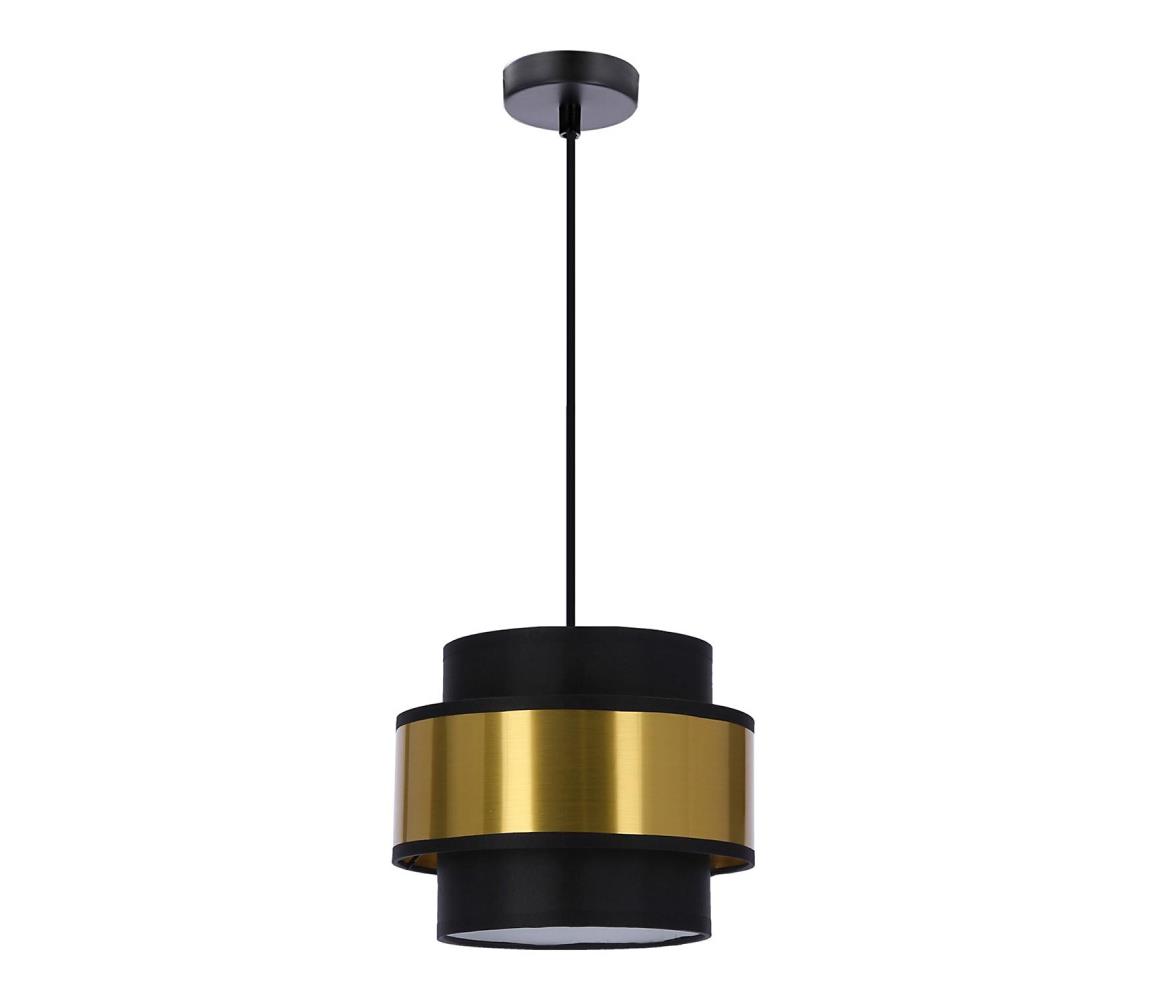 Csillár zsinóron PRESTIGE 1xE27/40W/230V arany/fekete