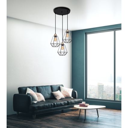 Csillár zsinóron PRIMO 3xE27/60W/230V