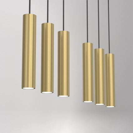 Csillár zsinóron RAITO 6xGU10/8W/230V sárgaréz