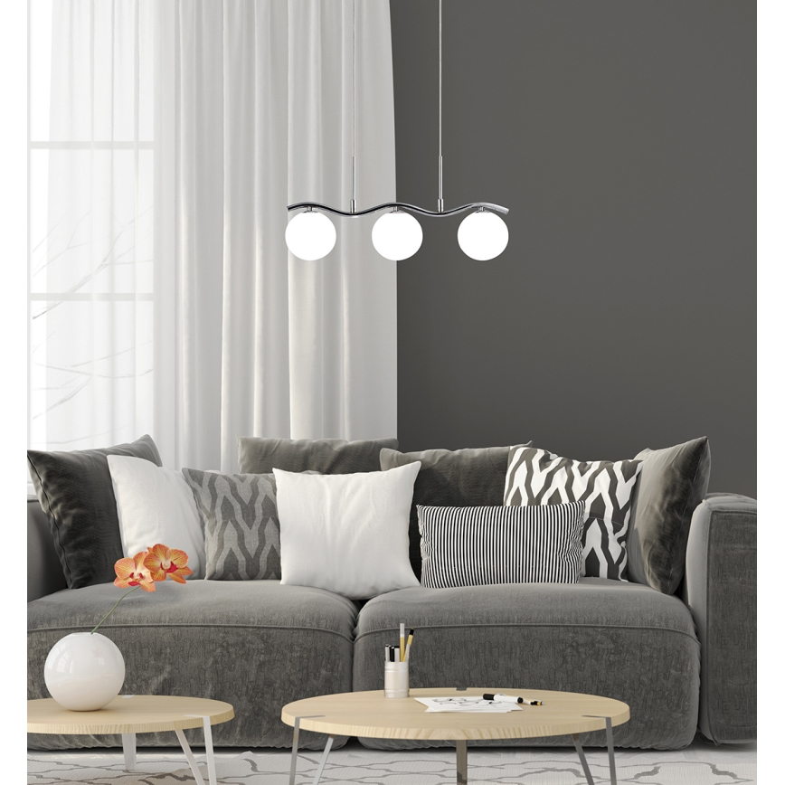 Csillár zsinóron RAMON 3xG9/40W/230V fényes króm