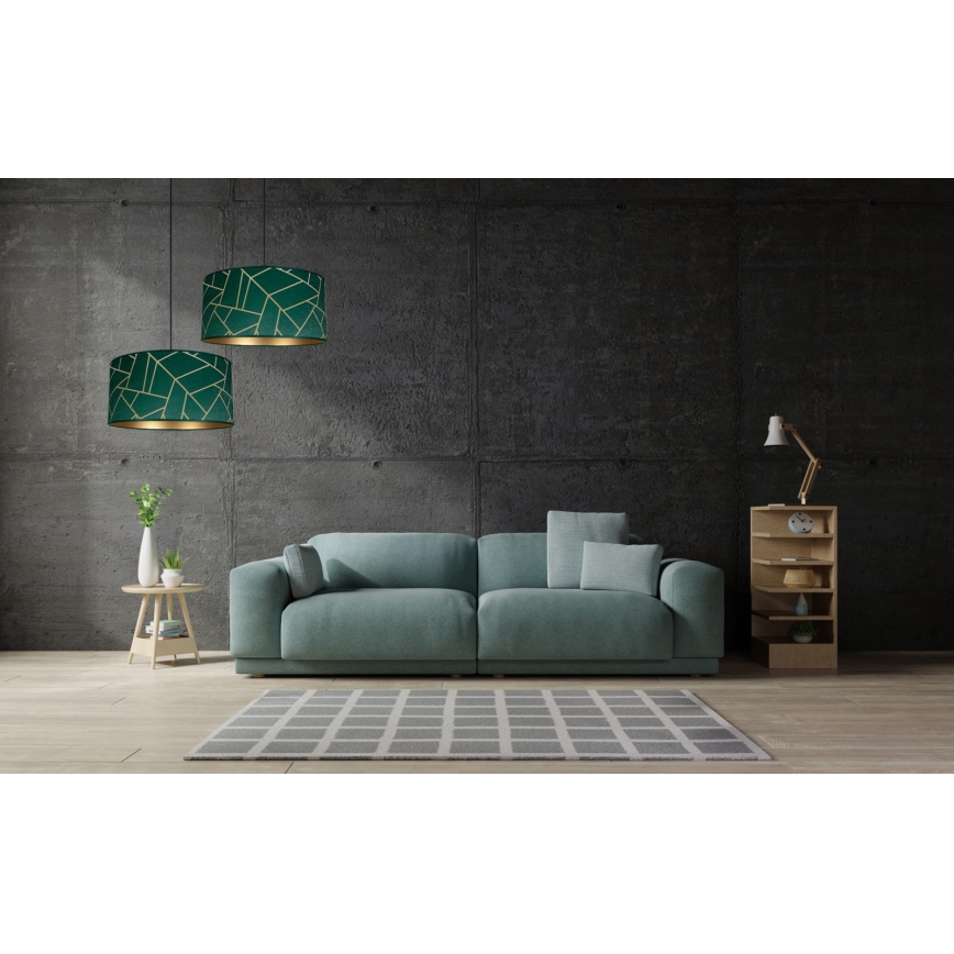 Csillár zsinóron RELLA 1xE27/60W/230V zöld/arany